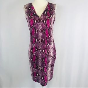 DIANE VON FURSTENBERG Reina Snake Print Silk Dress